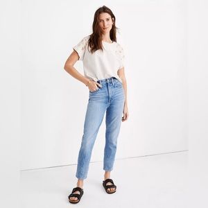 Madewell The Mom Jean Distressed Melva Wash NWT